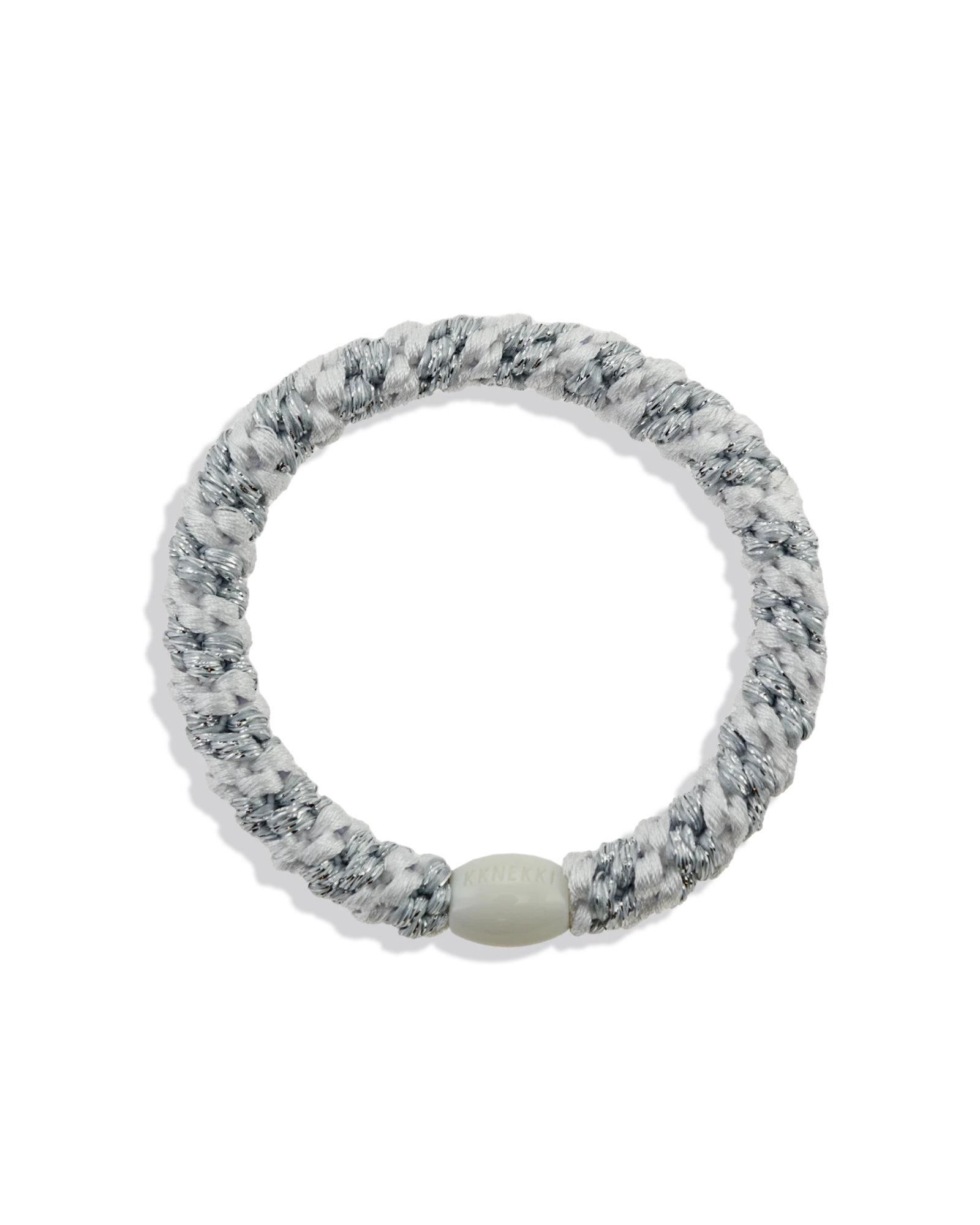 WHITE SILVER GLITTER STRIPE