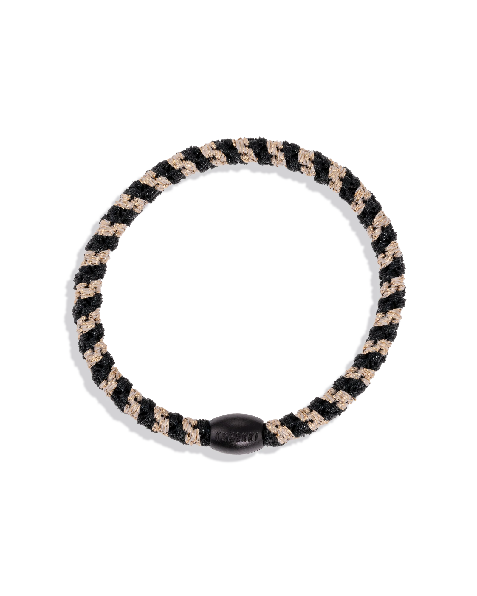 SLIM BLACK-BEIGE GLITTER STRIPE