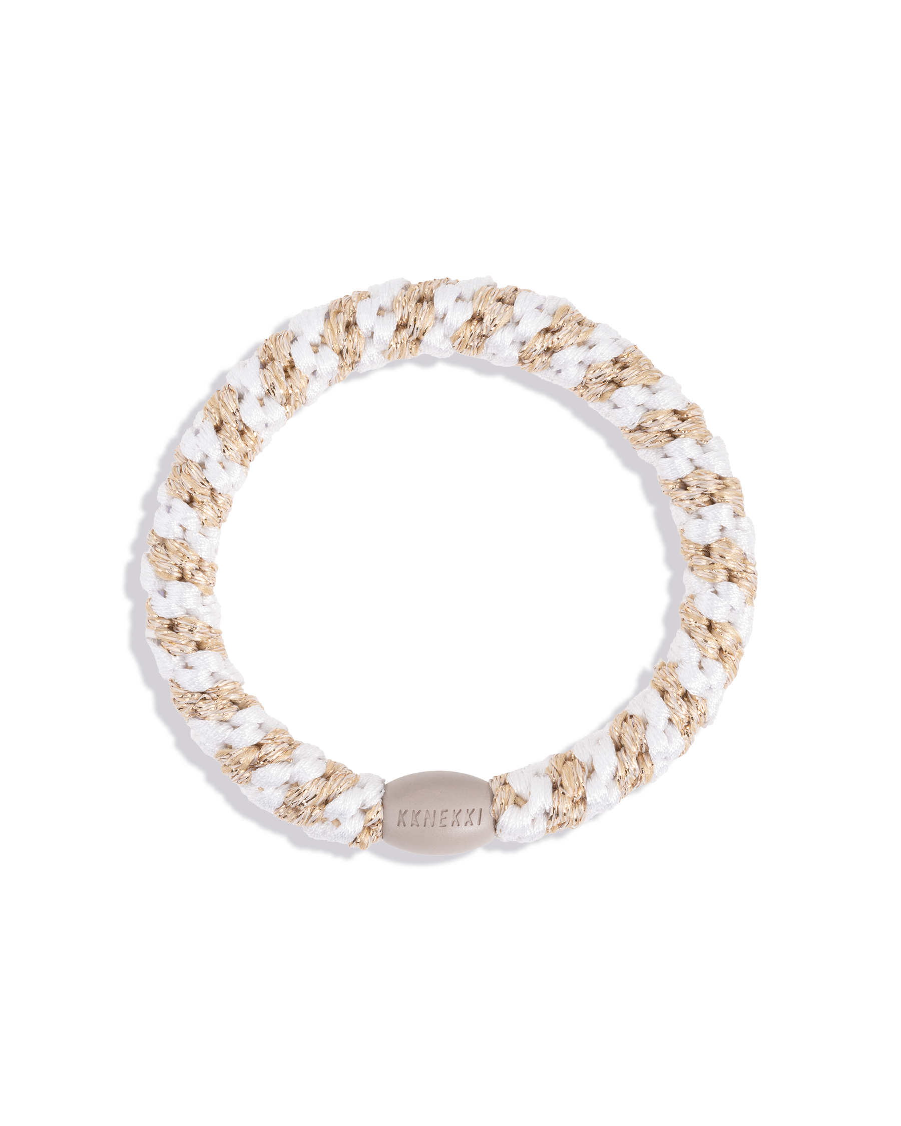 WHITE-BEIGE GLITTER STRIPE