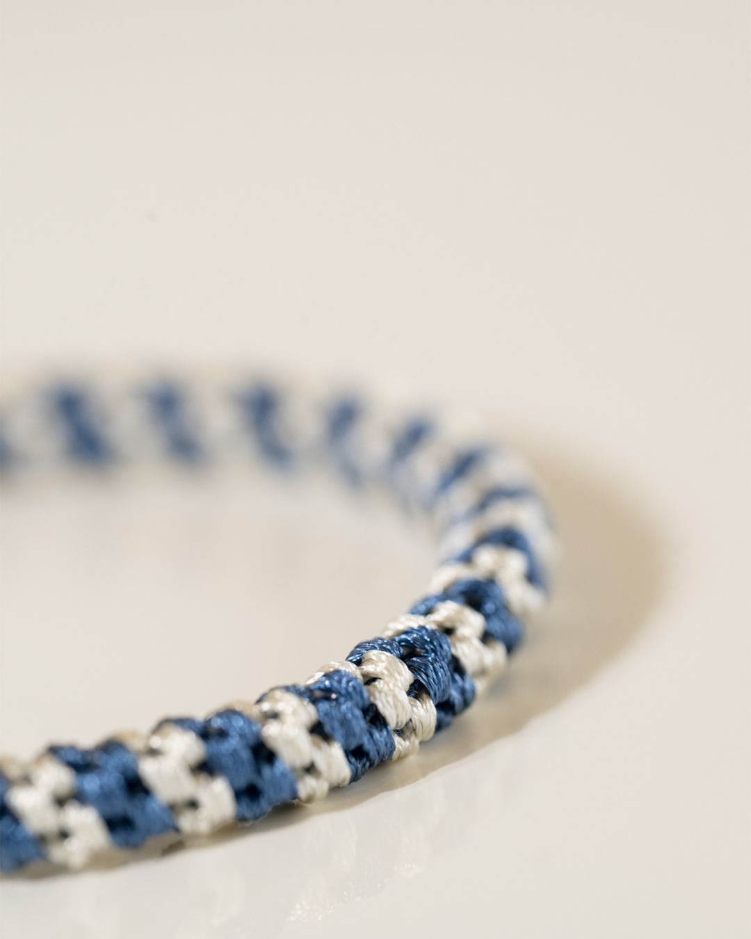 SLIM INDIGO IVORY STRIPE