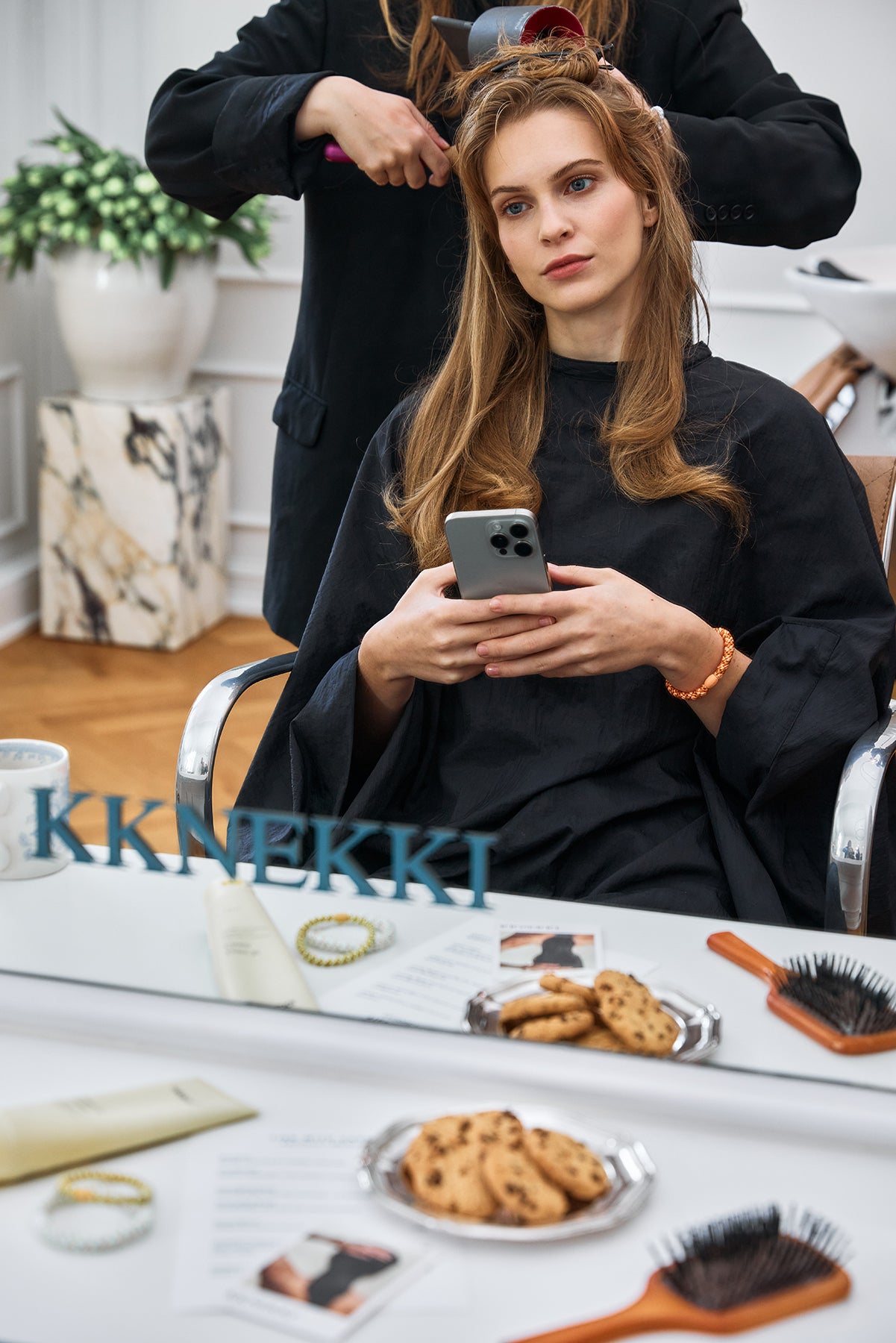 STRIPE FADED ORANGE GLITTER