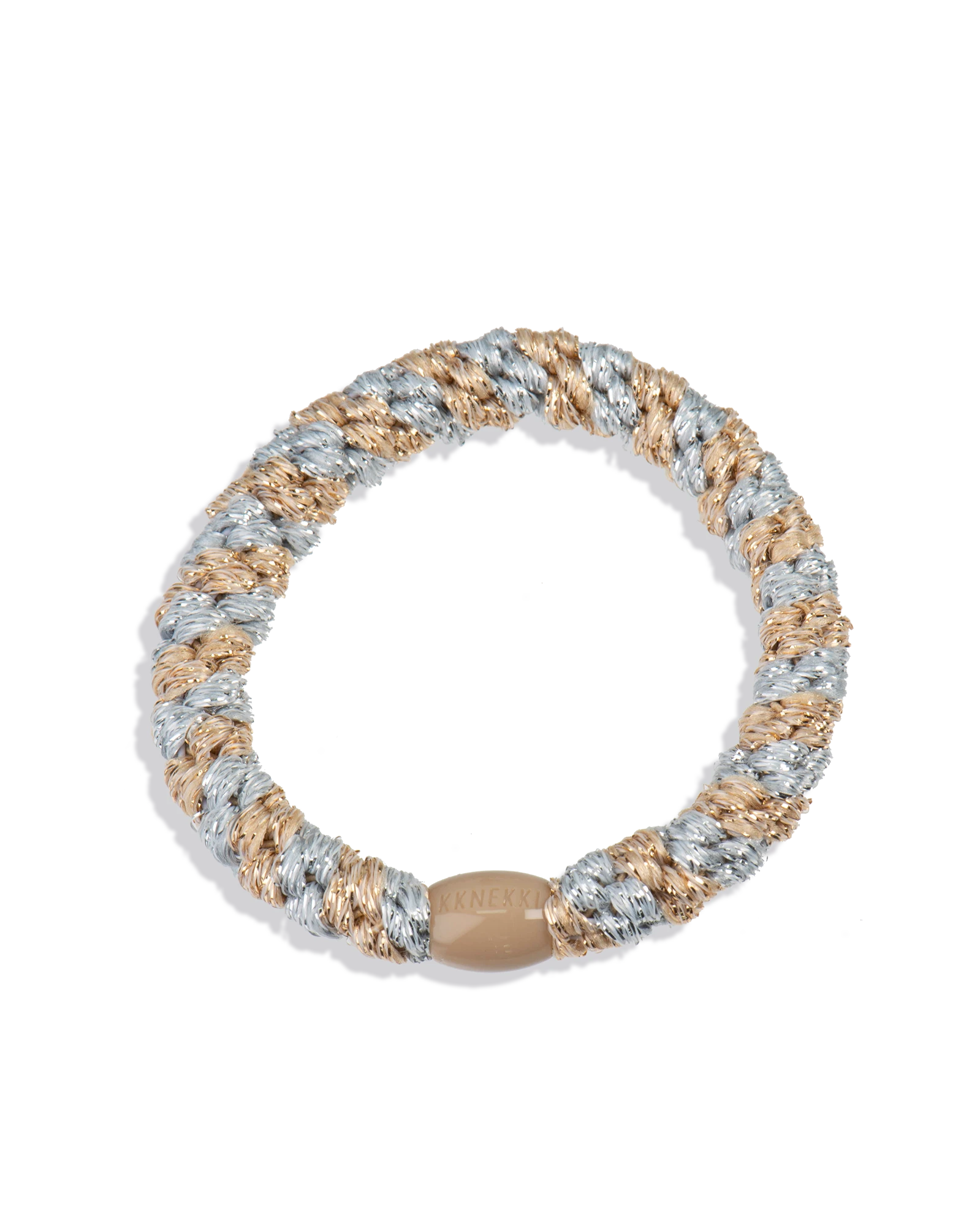 SILVER-BEIGE GLITTER STRIPE