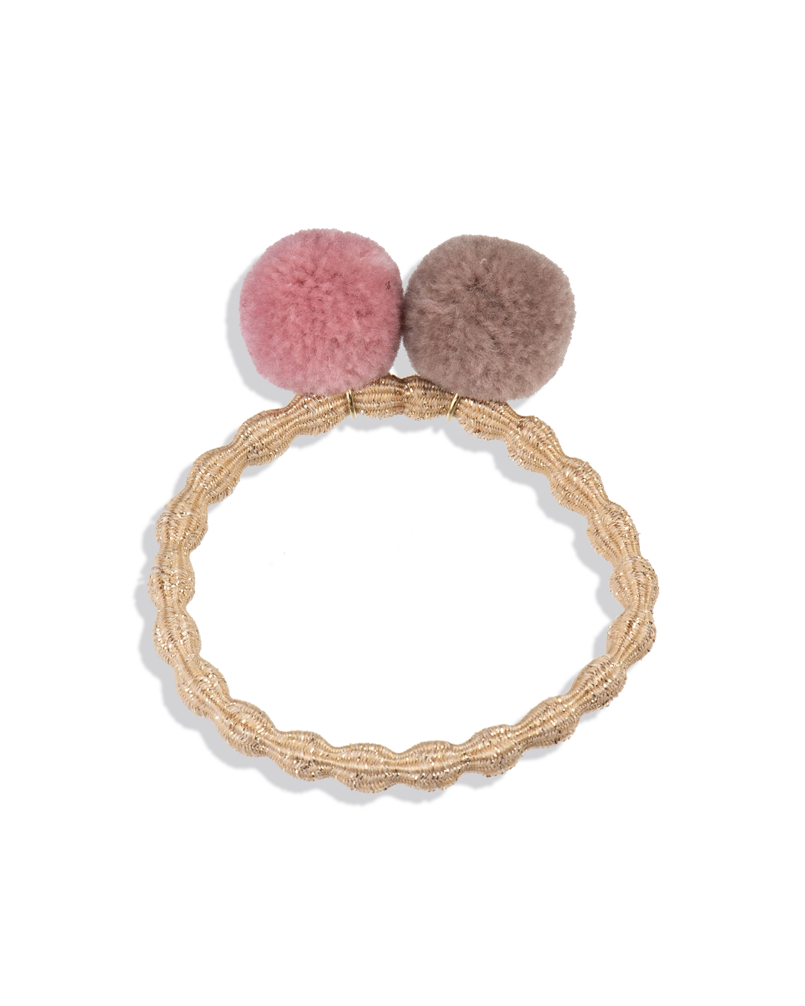 POMPOM BEIGE GLITTER W DUSTYROSE-DOVE