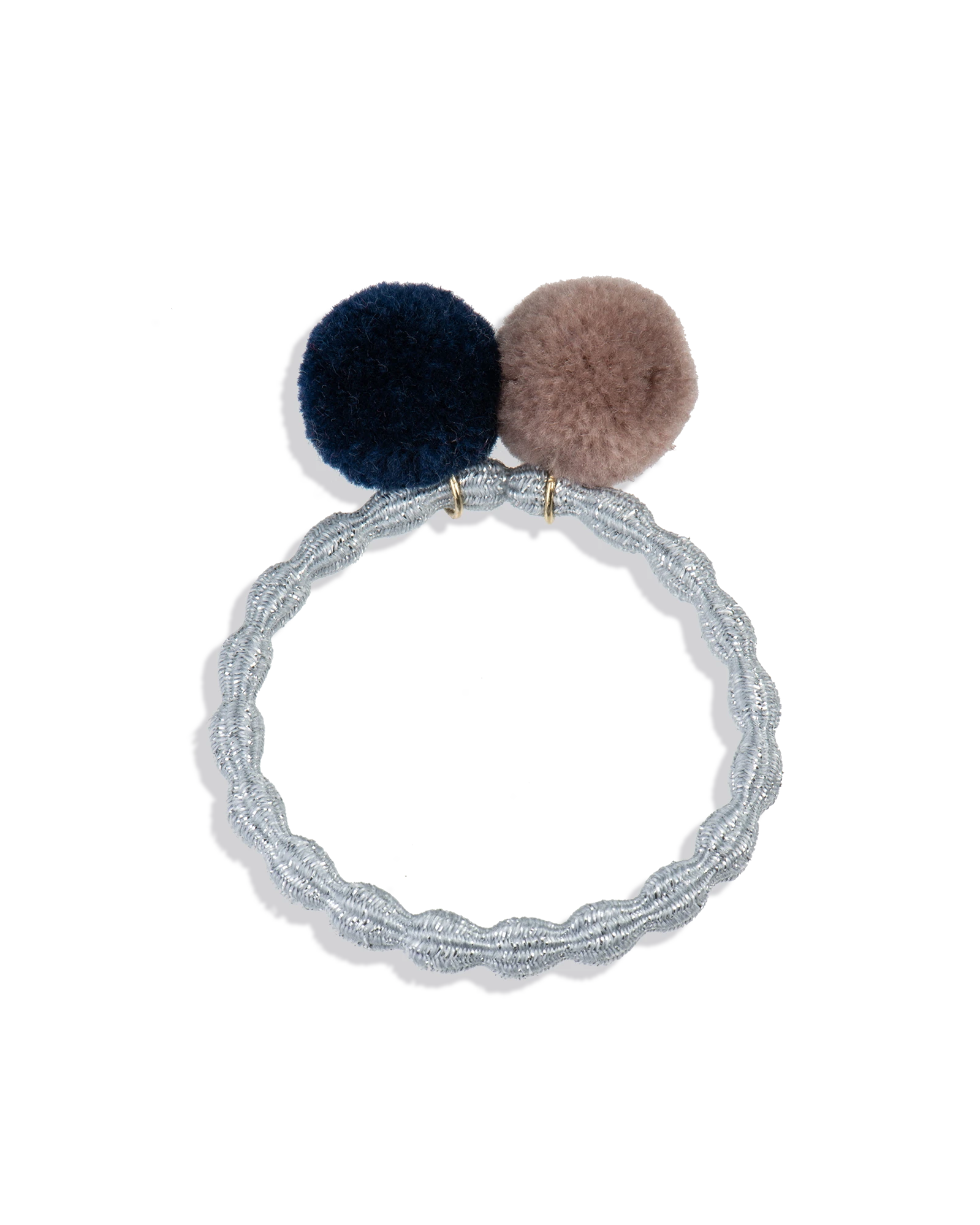 POMPOM SILVER GLITTER W NAVY-DOVE