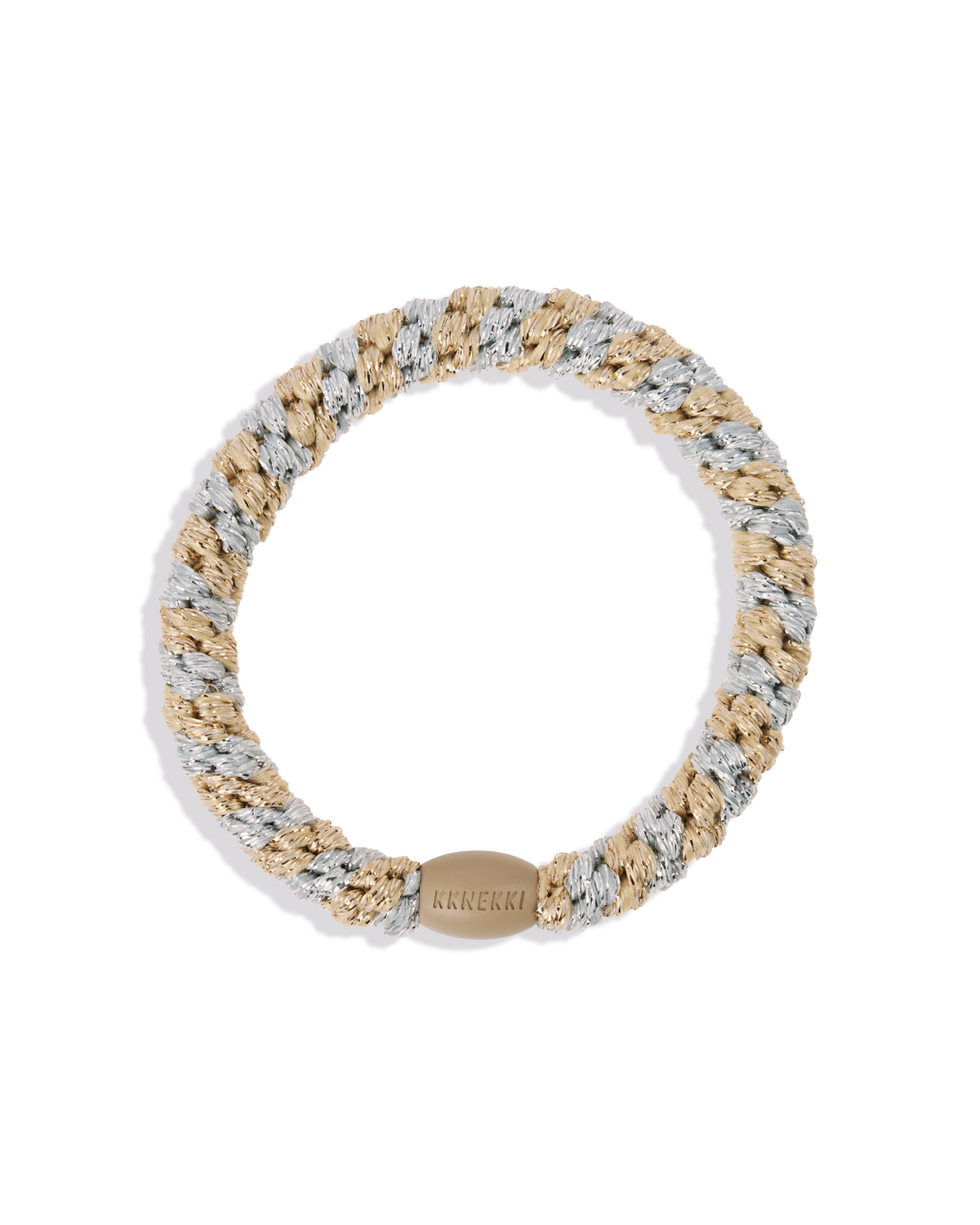 SILVER-BEIGE GLITTER STRIPE