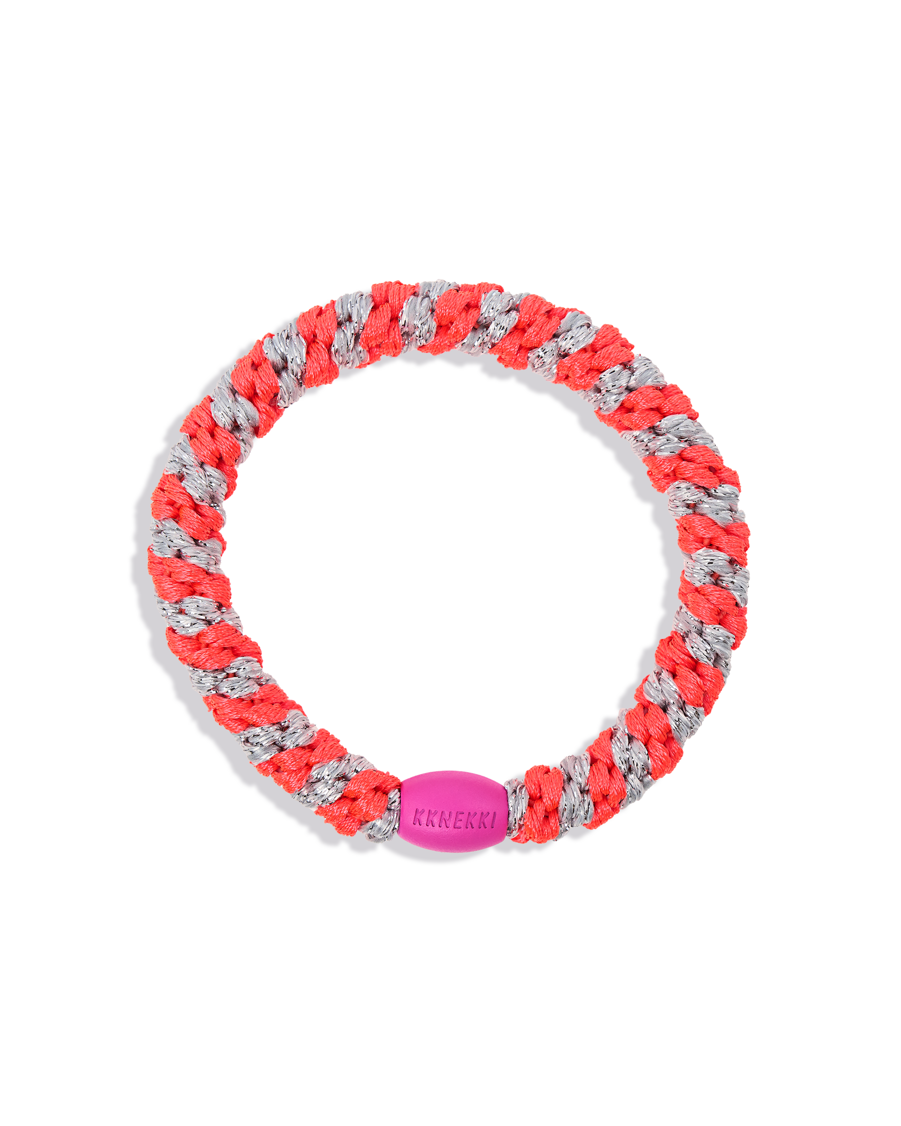 PINK NEON SILVER GLITTER STRIPE