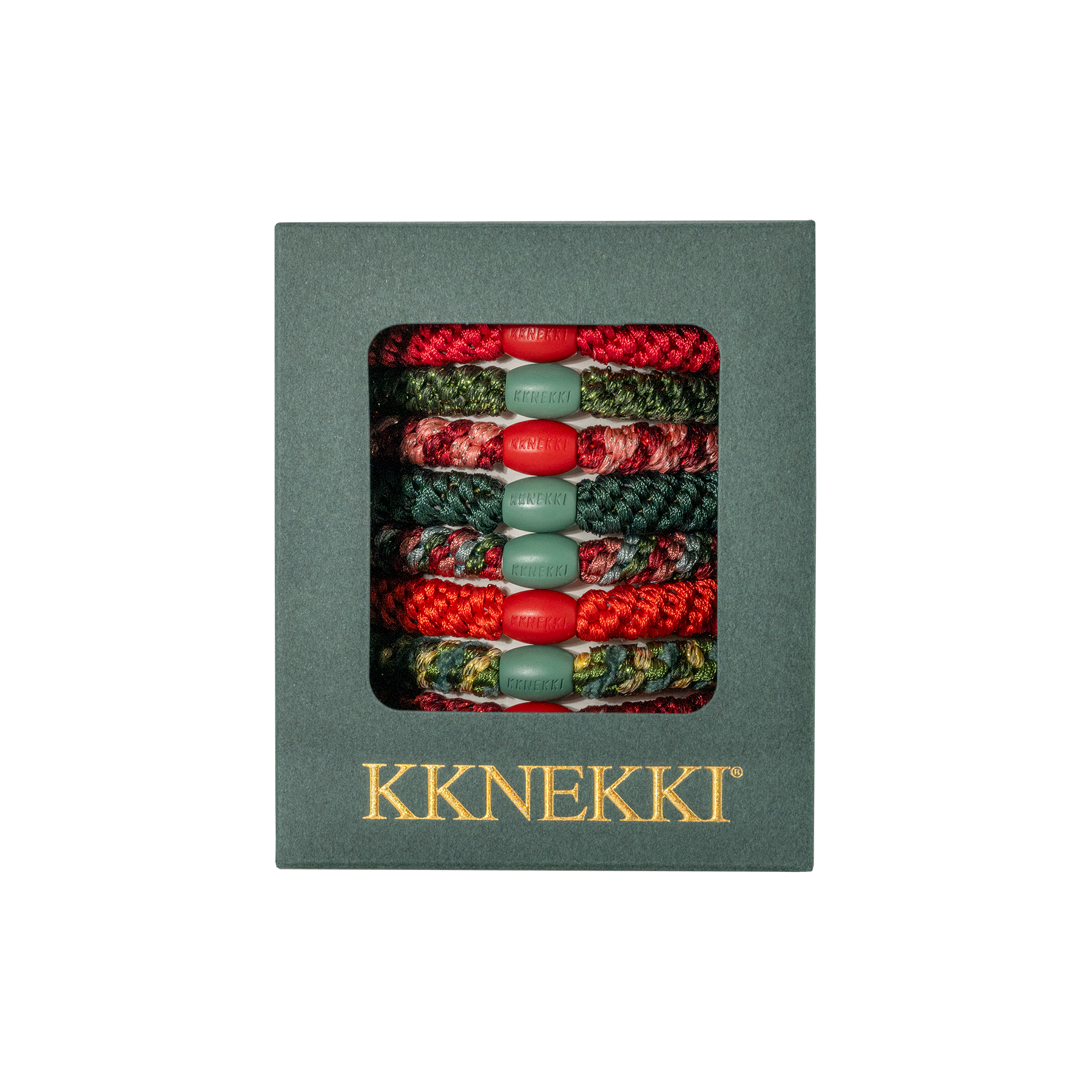 8 PACK BUNDLE HOLIDAY EDITION from KKNEKKI original hair ties