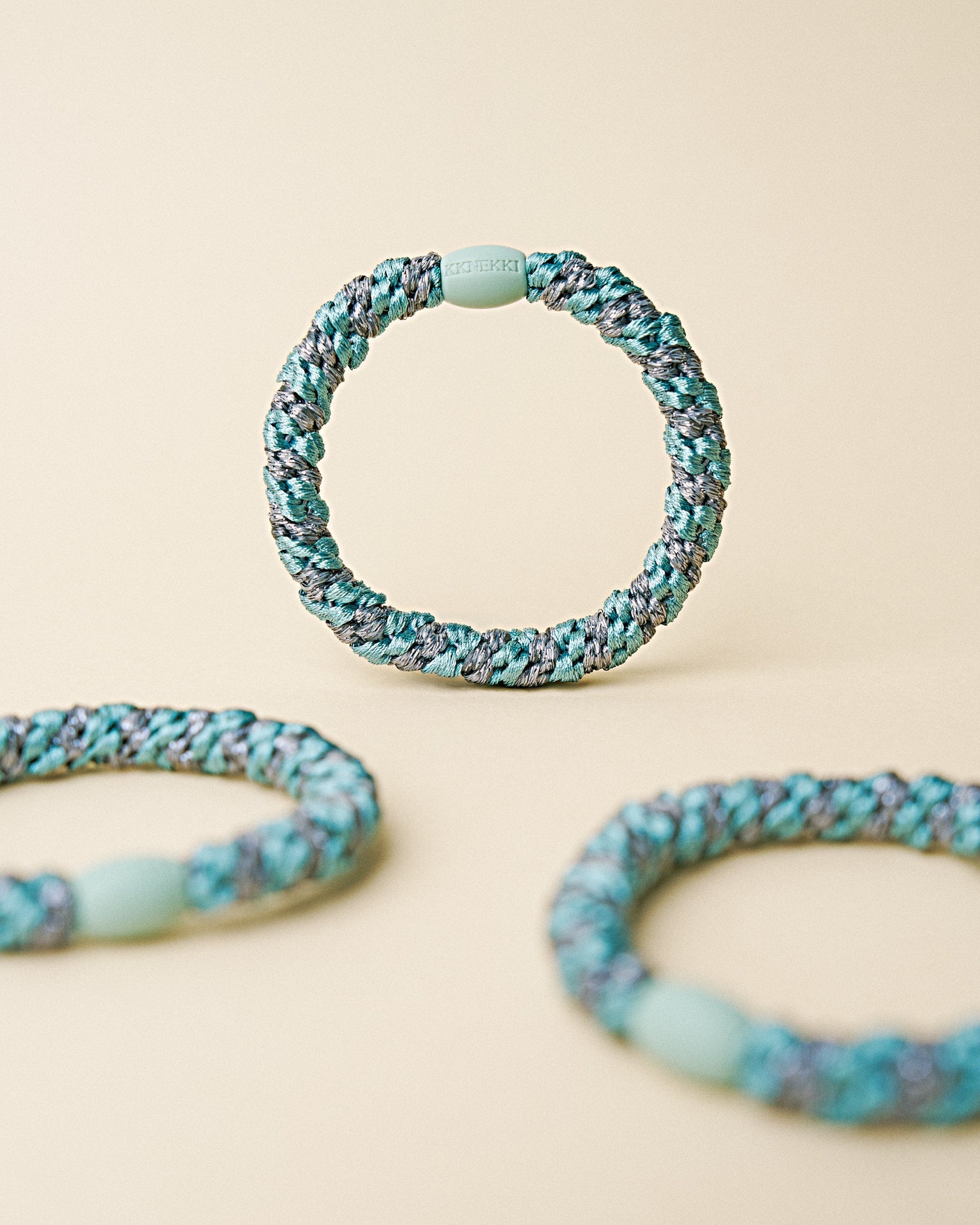 TEAL STEEL GREY GLITTER STRIPE