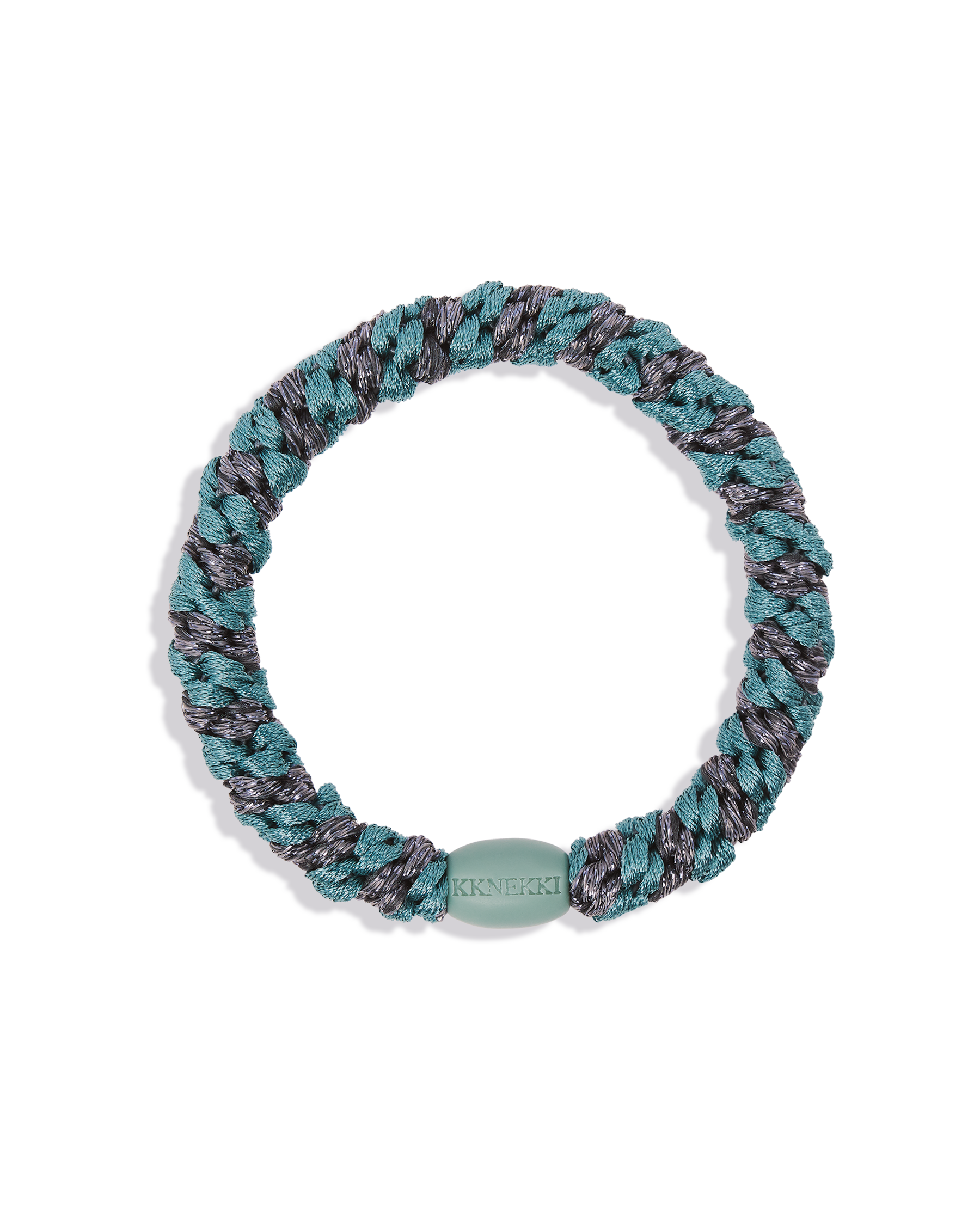 TEAL STEEL GREY GLITTER STRIPE