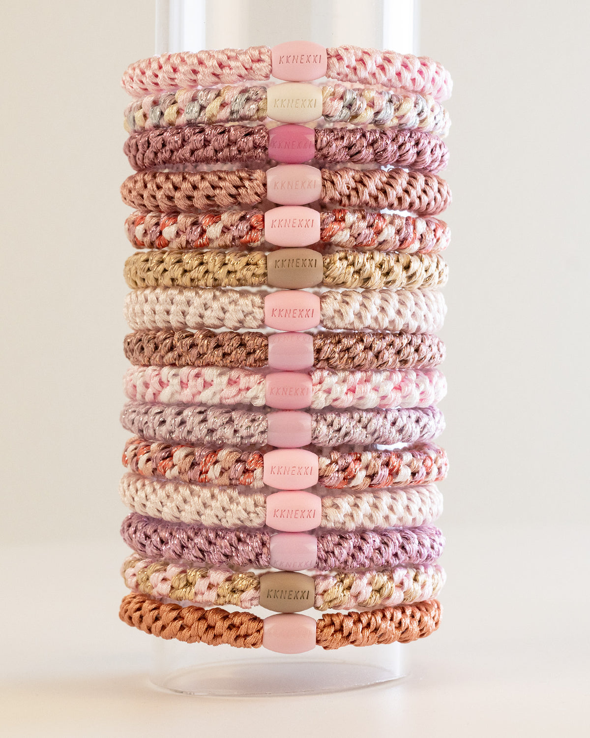 KKNEKKI Pink Hair Ties – Sweet to Strong