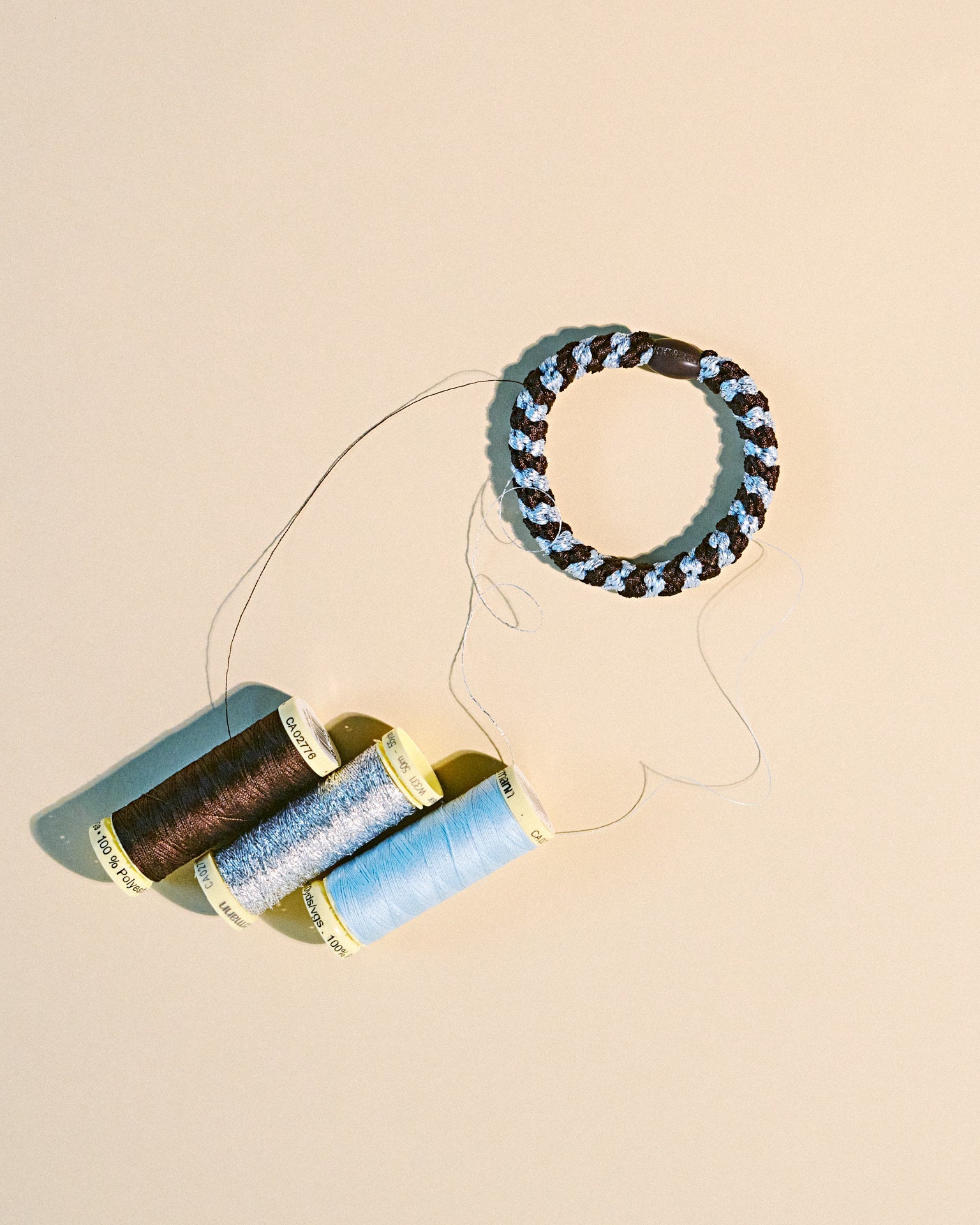 BROWN SEABLUE GLITTER STRIPE