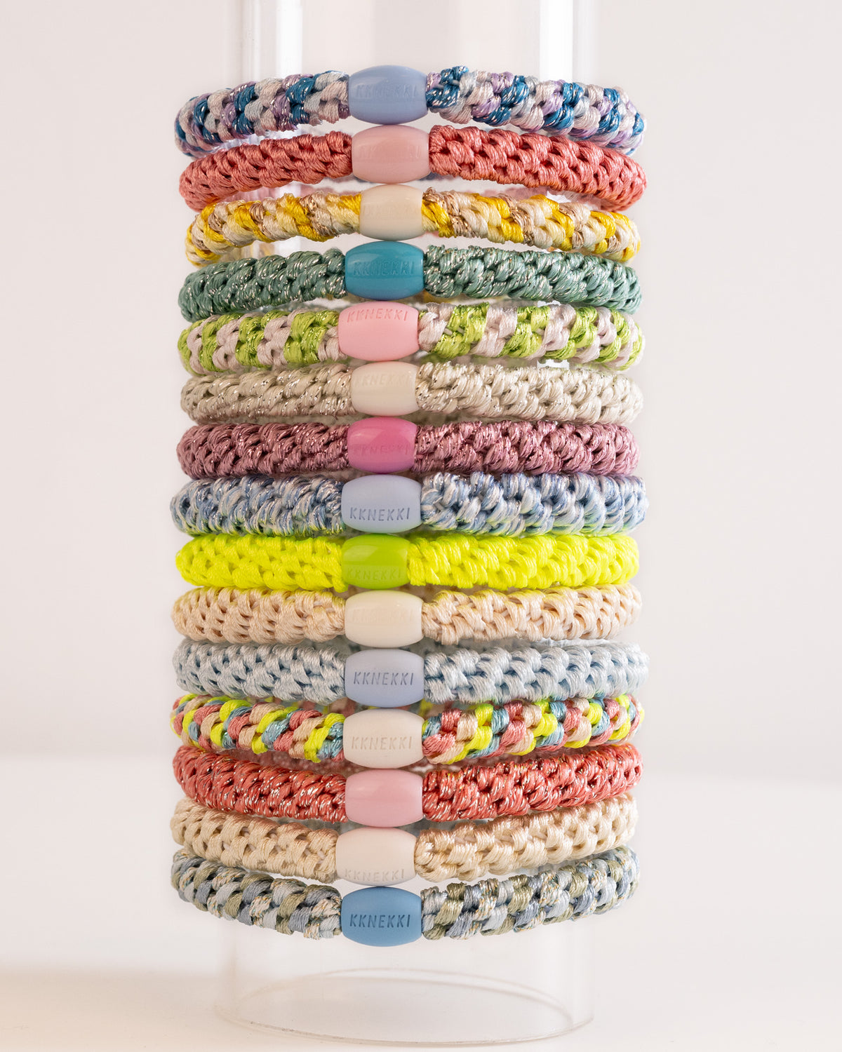 KKNEKKI Pink Hair Ties – Sweet to Strong